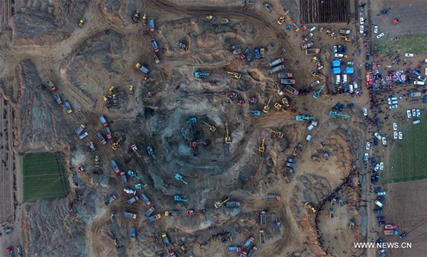 Racing to rescue boy trapped in North China