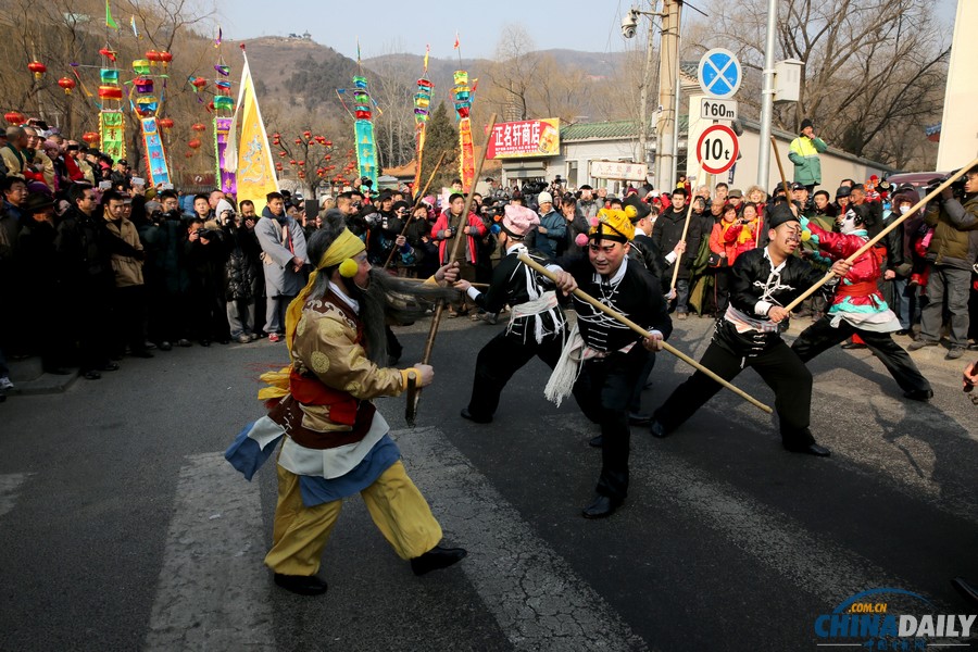 北京八大處新春祈福廟會舉行大彩排
