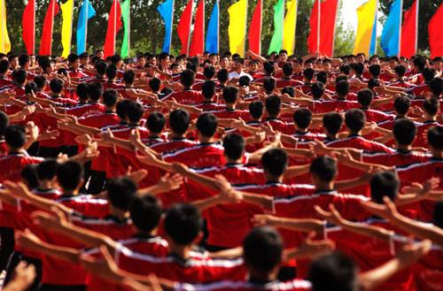 萬名少林小子獻藝中國文化遺產(chǎn)日