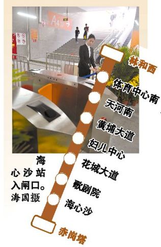 廣州地鐵海心沙站直通收費(fèi)公園 不買票無法出站