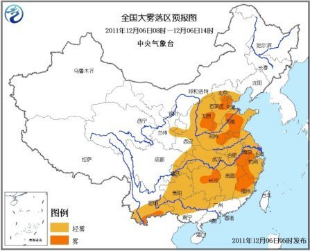 華北江南等地有霧 冷空氣將影響中東部地區