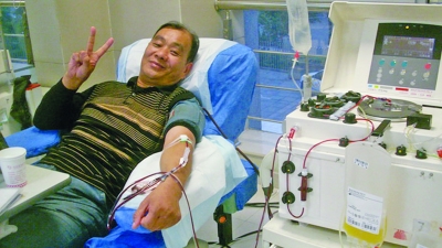 54歲男子13年114次獻血 相當于19個成年人血量