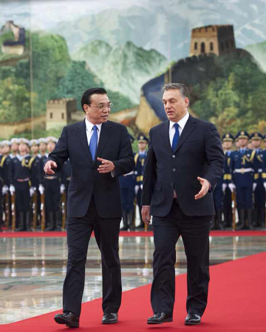 李克強舉行歡迎儀式歡迎匈牙利總理歐爾班訪華