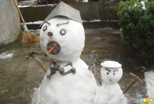 下雪啦！看看堆雪人的N種方法