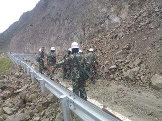 川滇交界再發5.9級地震 武警云南省總隊650名官兵第一時間增援救災