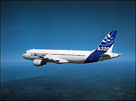 Undated Airbus S.A.S illustration handout shows an Airbus A320.
