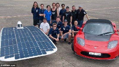澳大學生研發世界最快太陽能汽車 時速達88公里