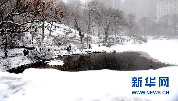 紐約遭暴風(fēng)雪襲擊 部分地區(qū)能見度為零