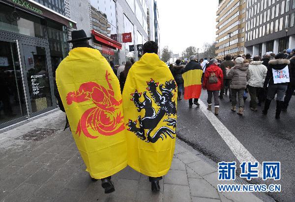 比利時民眾舉行維護國家統一大游行