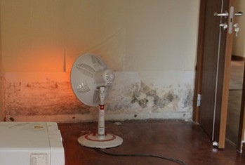 青島萬科精裝房滲水發(fā)霉 開發(fā)商用電暖器烘干