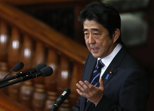 安倍首次施政演說主打經濟牌