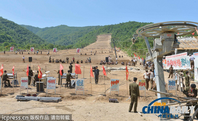 朝鮮突擊建設(shè)馬息嶺滑雪場 響應(yīng)金正恩號召