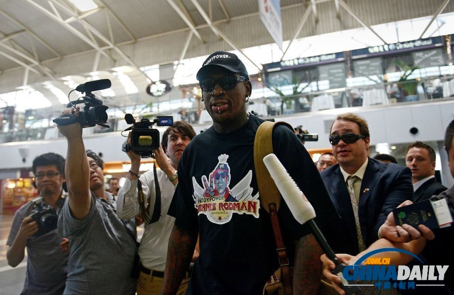 美國前NBA球星羅德曼抵達平壤 盼與金正恩共進晚餐
