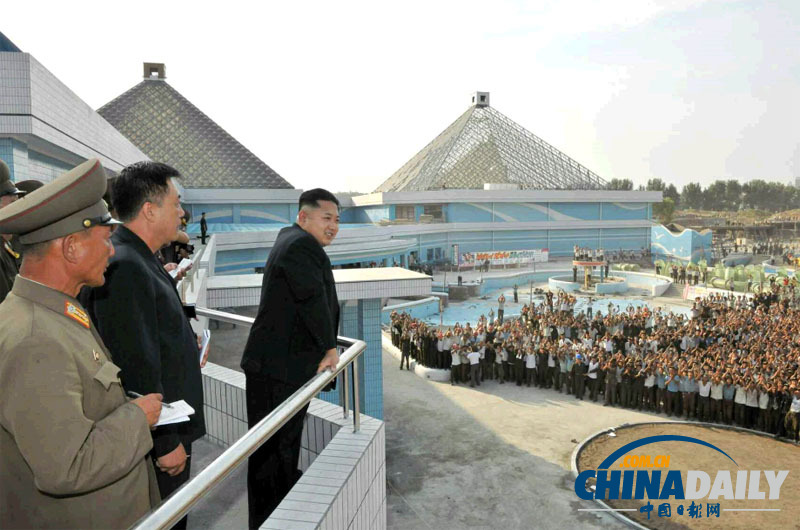 金正恩視察戲水場工地 贊揚人民軍可創造奇跡(圖)