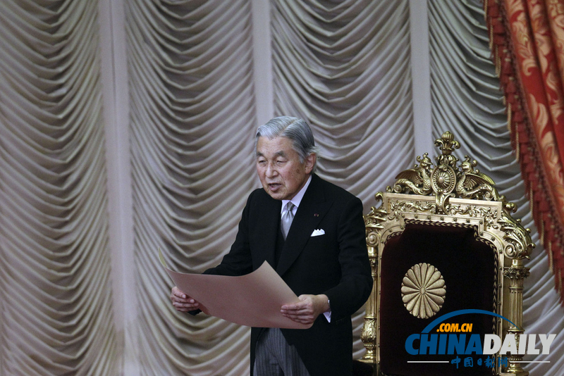 日本召開臨時國會 天皇致辭安倍鼓吹自衛權（組圖）