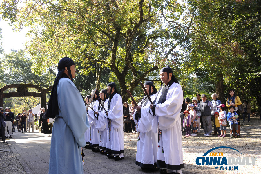 日本佐賀縣舉行秋季祭孔典禮（組圖）