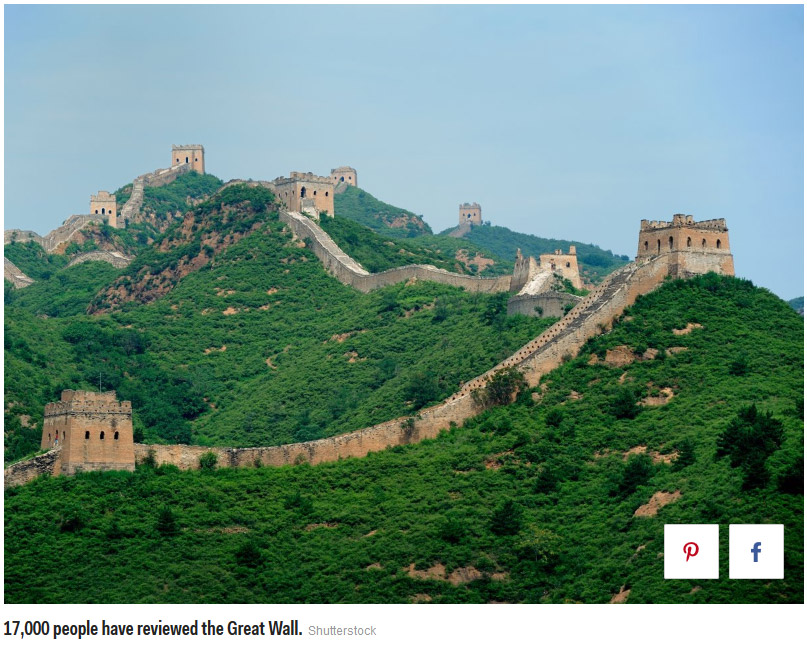 貓途鷹發(fā)布游客好評度最高的十大旅游景點(diǎn)（組圖）