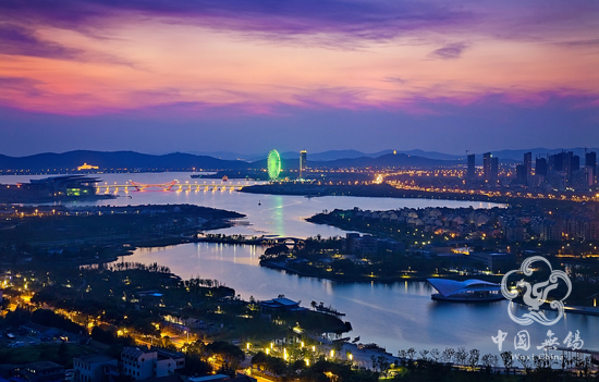 Night scene of Lihu Lake