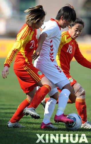 女足奧運熱身賽在青島舉行 中國勝朝鮮